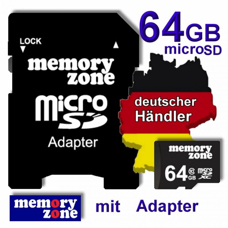 64 Gb Memoryzone Micro Sd Speicherkarte Class 10 Sdxc Mit tout 10 Gebote Memory