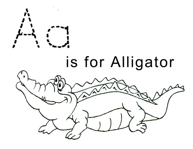 coloring page alligator