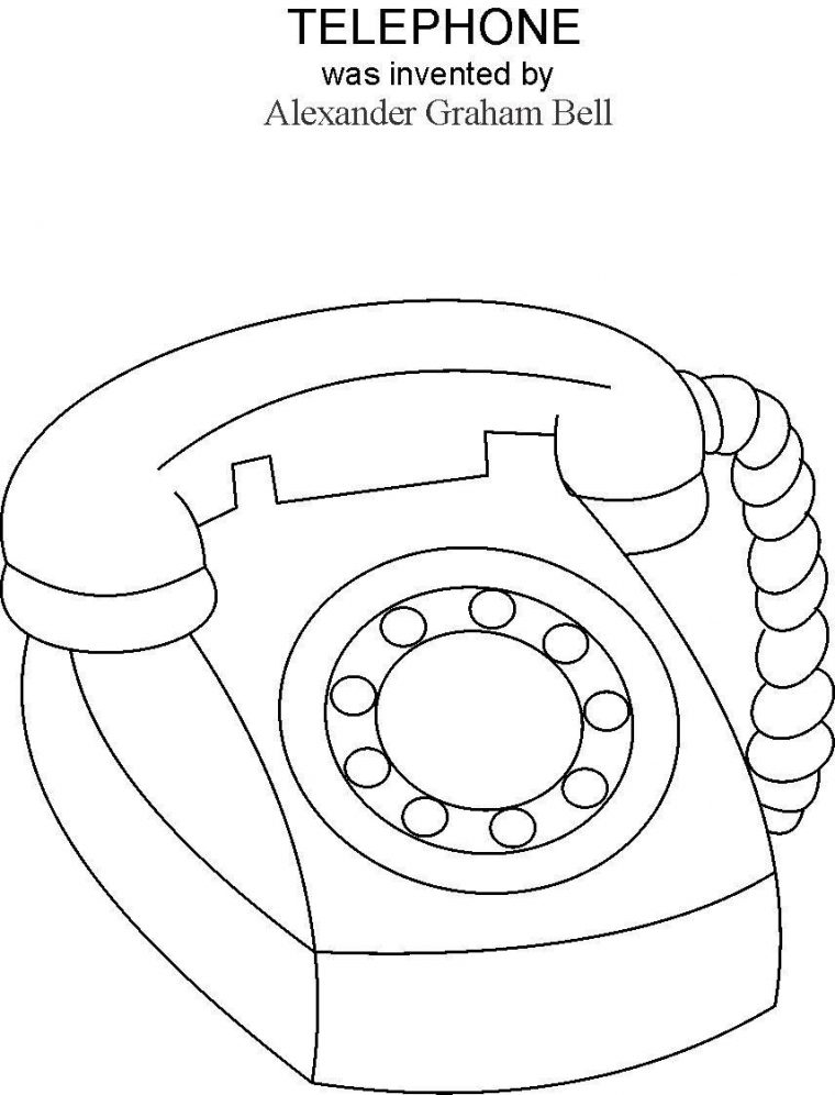 phone coloring page phone coloring page