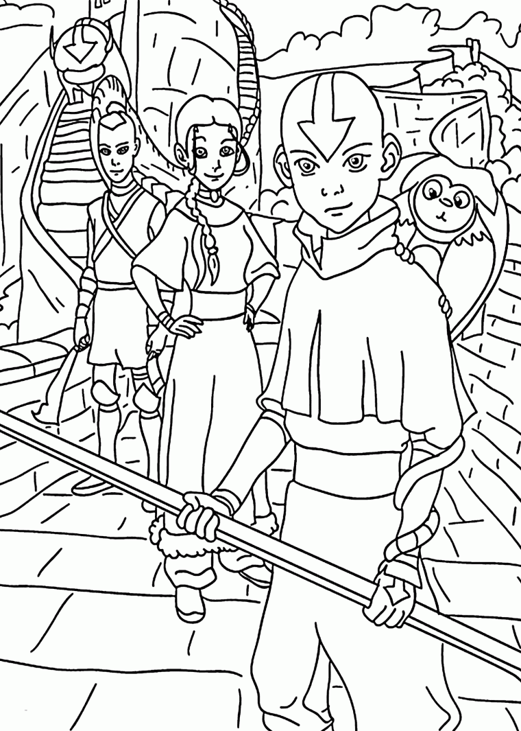 coloring page avatar coloring page avatar