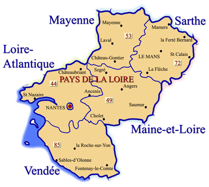 Accueil – Site Officiel Du Comité Ffrandonnée Pays-De-La-Loire destiné Coloriage Carte De L'A®Le De France