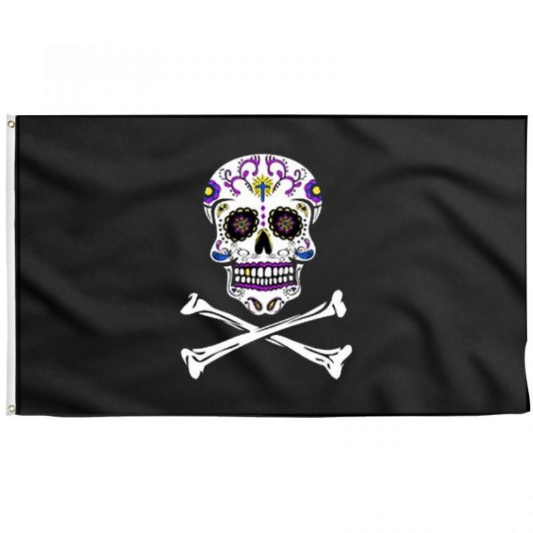 Acheter Drapeau Pirate Des Caraïbes | Jolly Roger avec Fabriquer Un Drapeau Pirate