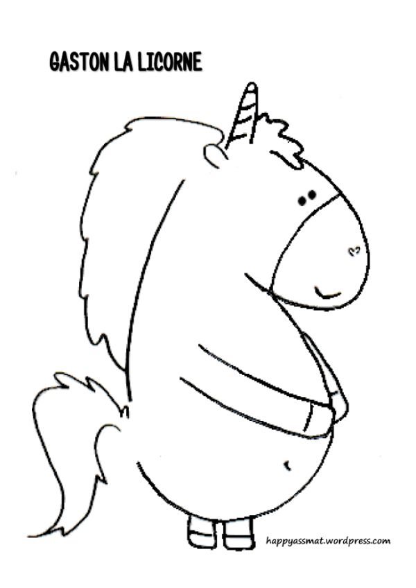 Activités Gaston La Licorne | Licorne Coloriage, Roue Des serapportantà Dessins 4 Roue A Imprimer