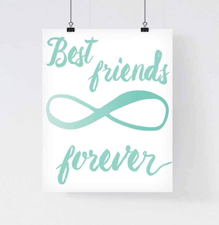 Affiche Meilleure Amie Pour La Vie 'Best Friends | Etsy serapportantà Guud Dessin Carte Amitie