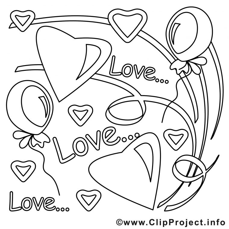 Amour Illustration – Saint-Valentin À Imprimer – Saint serapportantà Dessin A Numacro St Valentin A Imprimer