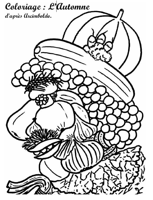 Automne Arcimboldo | Arts Visuels À L'Ecole | Pinterest tout Coloriage Arts Maternelle