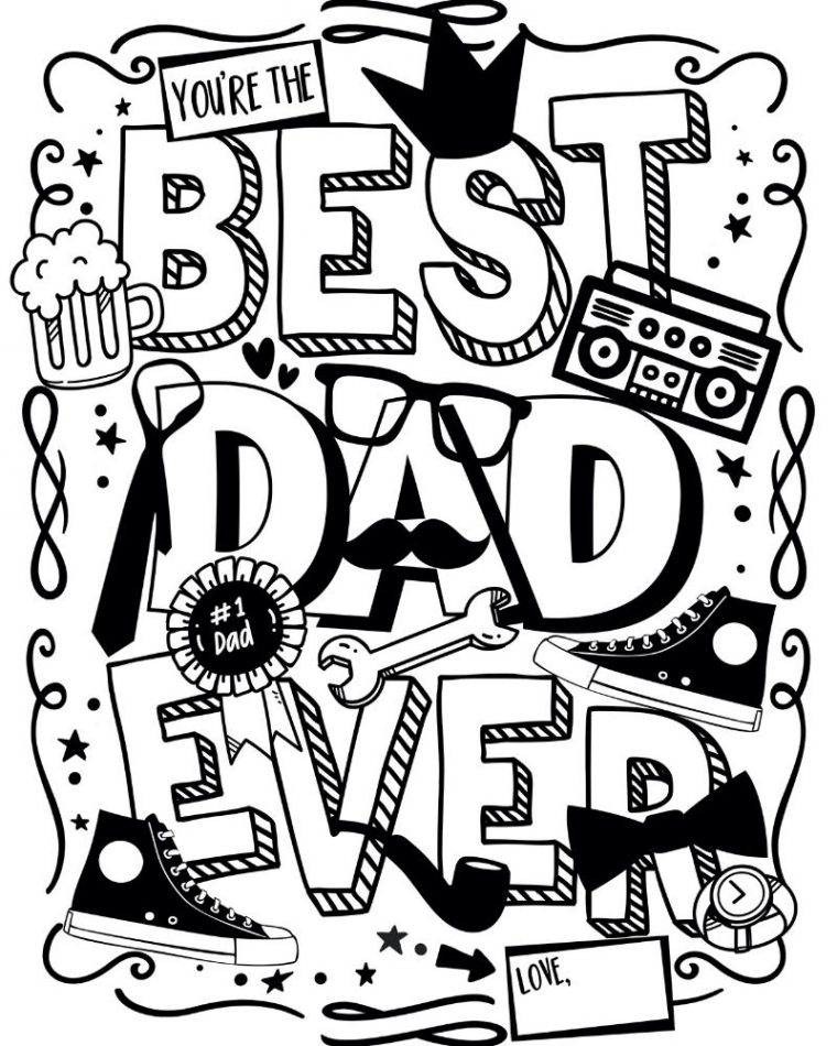 Best Dad Ever Coloring Pages – Coloring Home à Greatestcoloringbook