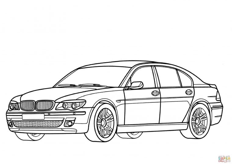 Bmw 7 Series Coloring Page | Free Printable Coloring Pages concernant Voiture Coloring