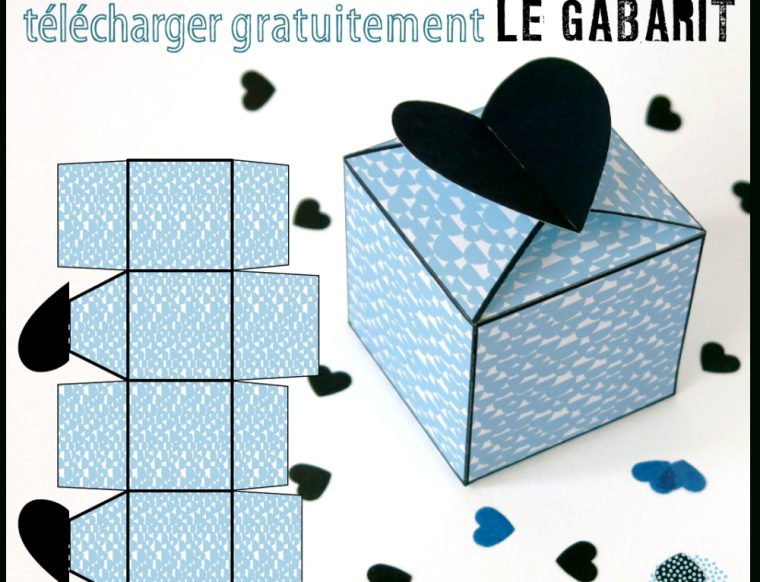 Boite Cœur, Patron Gratuit À Télécharger – Fevrier 17 serapportantà Patrons En Papier Image
