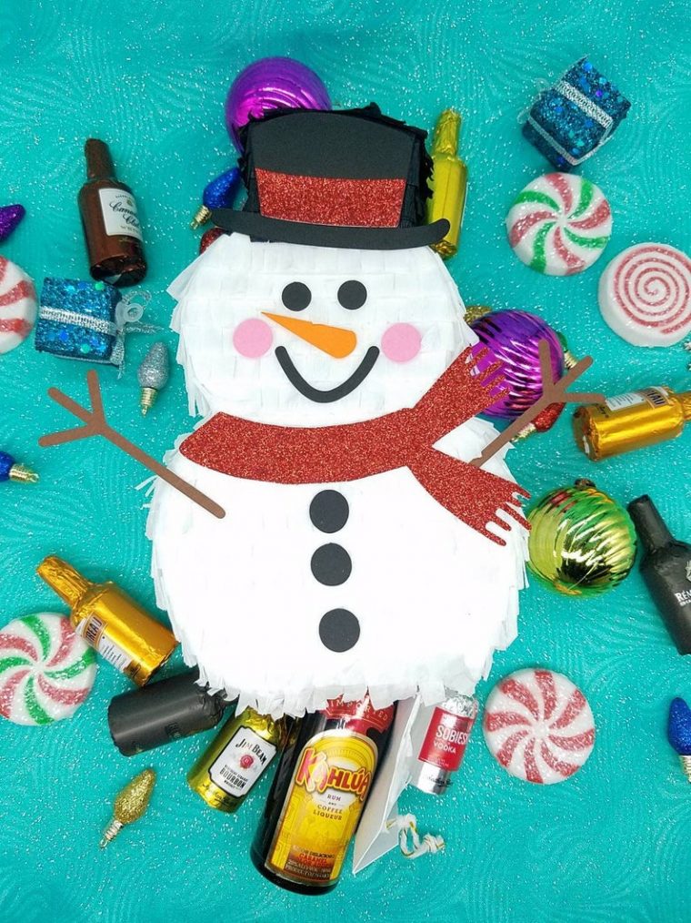 Bonhomme De Neige Mini Piñata Snowman Boîte Cadeau Snowman dedans Dessin Orgami Snowman