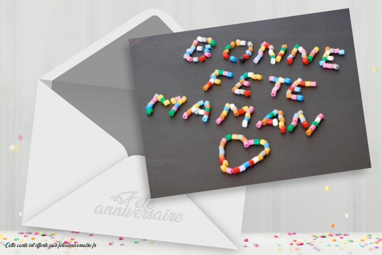 Bonne Fête Maman ! Carte Virtuelle À Envoyer Pour La Fête avec Carte Bonne Grand Amman