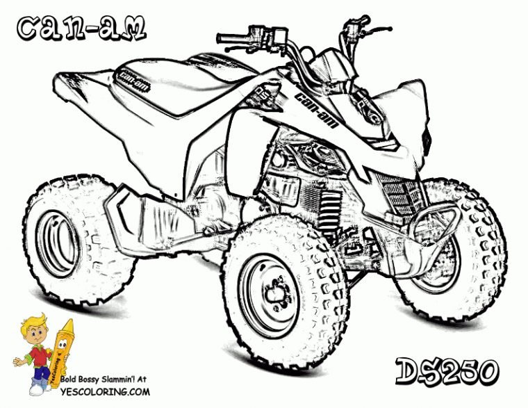 Brawny Atv Coloring Pages | 22 Free | Honda Can-Am encequiconcerne Dessins 4 Roue A Imprimer