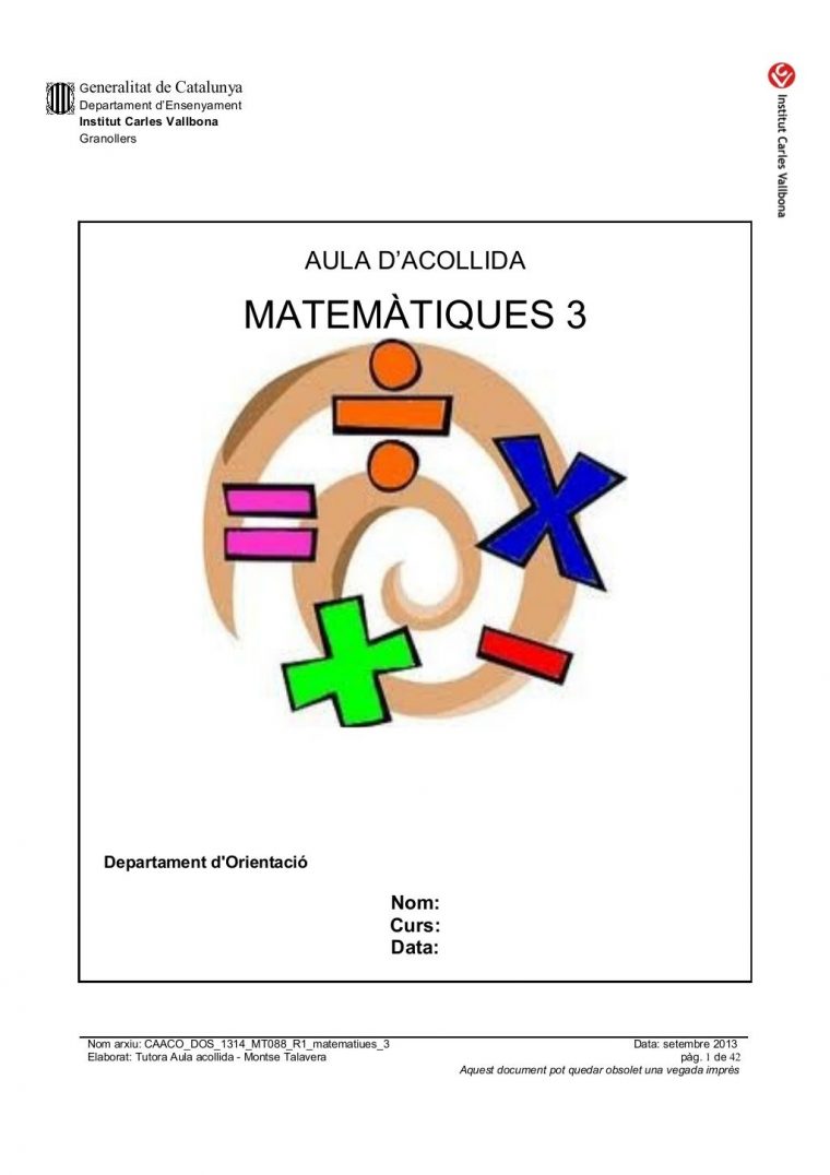 Caaco Dos 1314_Mt088_R1_Matematiques_3 | Math, Education, Mate destiné Amtou Math