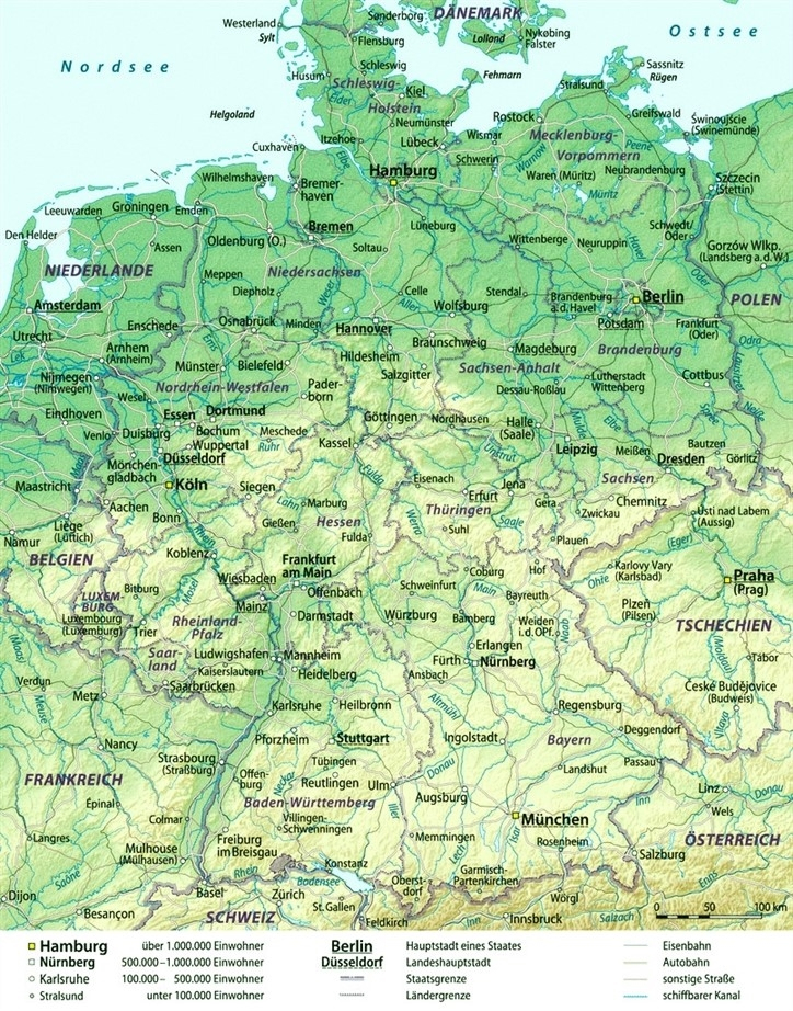 Carte Allemagne Ville – Cartes-Du-Monde dedans Carte Allemagne Vierge