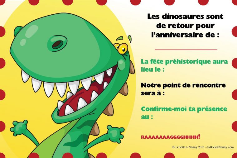 Carte Anniversaire Virtuelle Dinosaure Gratuite – 1Jour1Col concernant Carton Invitation Anniversaire Gratuit
