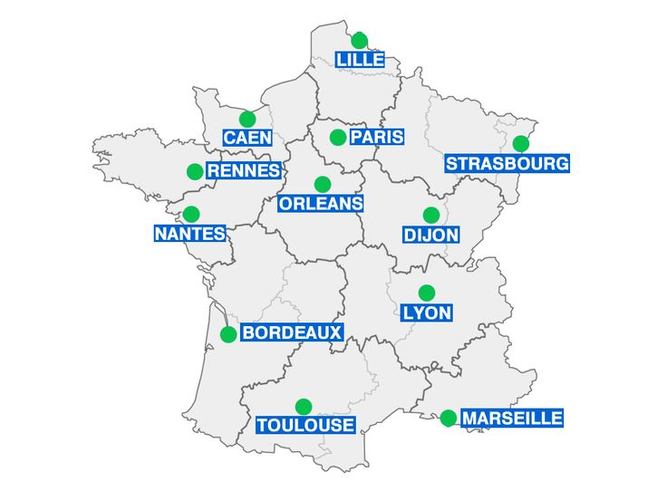 Carte De France + Grandes Villes | Carte De France intérieur France Grande Bretagneretagne Avec Capitales