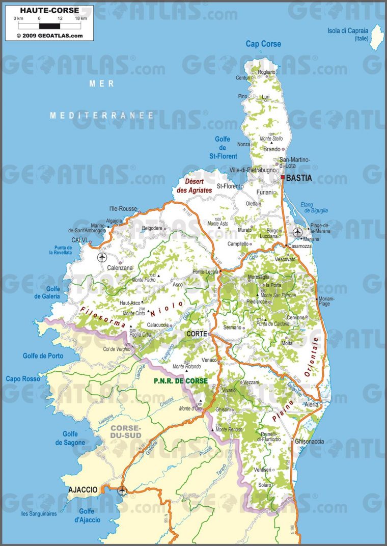 Carte De La Corse Du Nord | Imvt tout La Carte De La Corse Entierement Detaillee