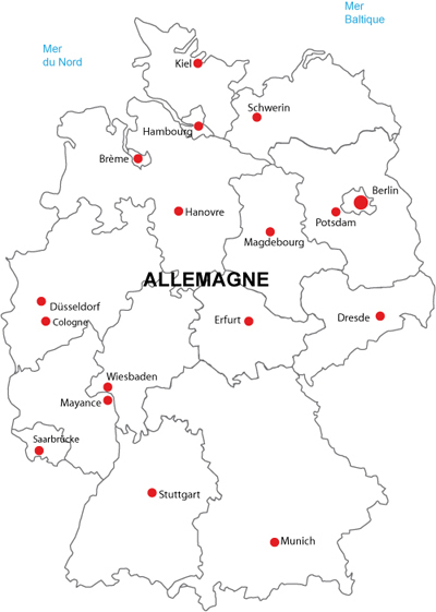 Carte De L'Allemagne destiné Carte De L'Allemagne Vierge Carte De L'Allemagne destiné Carte De L'Allemagne Vierge