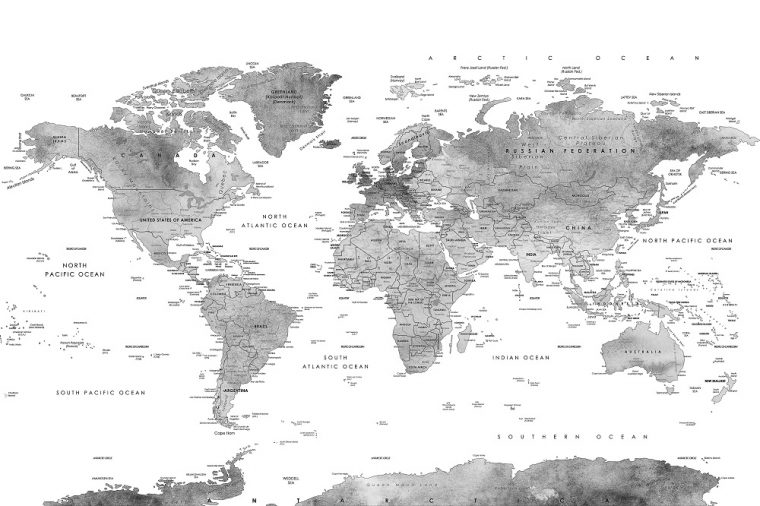 Carte Du Monde À Imprimer Noir Et Blanc à Dessin Carte De France En Noir Et Blanc