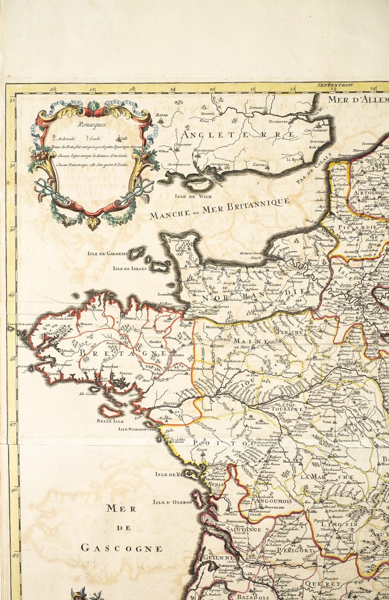 Carte Géographique Ancienne – Royaume De France – Les pour Carte Ancienne Province De France