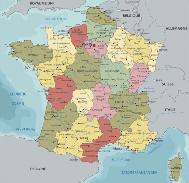 Carte Géopolitique De France Avec Contours Anciennes intérieur Carte Ancienne Province De France
