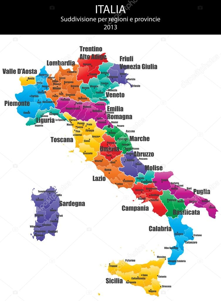 Cartes De Villes D'Italie — Image Vectorielle Willypd intérieur Carte Italie Vierge Avec Les Regions