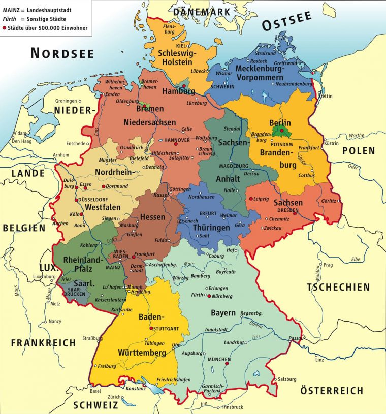 Cartograf.fr : Carte De L'Allemagne à Carte Allemagne Vierge