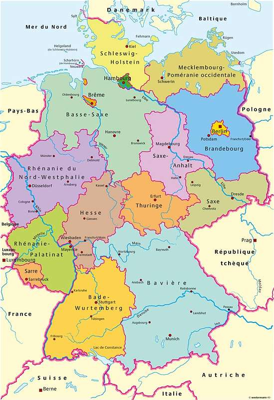 Cartograf.fr : L'Allemagne à Carte De L&#039;Allemagne Vierge