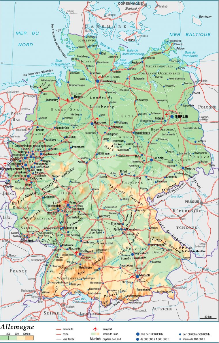 Cartograf.fr : L'Allemagne : Page 2 à Carte Allemagne Vierge