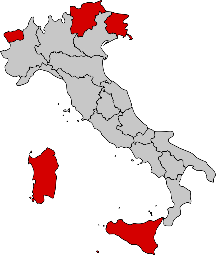 Cartograf.fr : Les Cartes De L'Italie intérieur Carte Italie Vierge Avec Les Regions