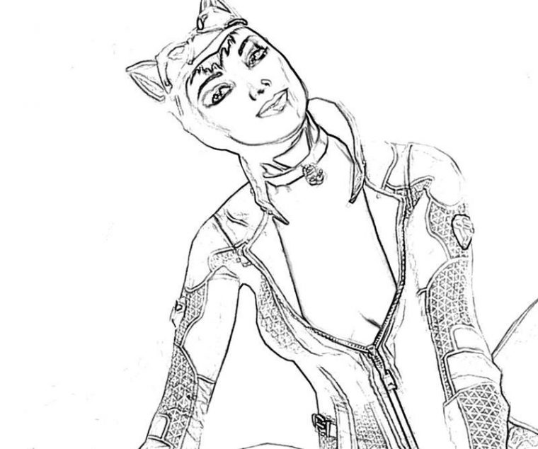 Catwoman Coloring Page dedans Coloring Pages Catwoman