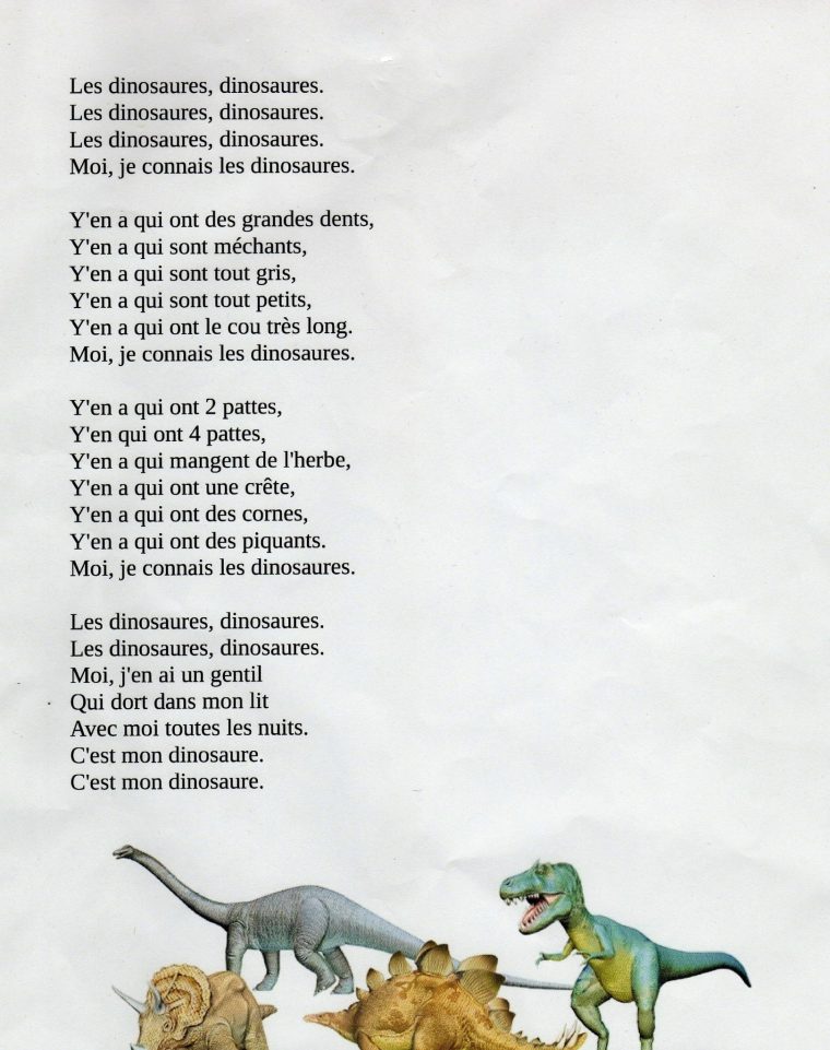 Chansons Sur Les Dinosaures. – La Classe Des Ps-Ms encequiconcerne Paroles Sur Le Herisson