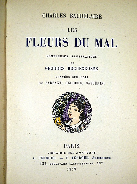 Charles Baudelaire Les Fleurs Du Mal 1917 Antique French encequiconcerne French Poem: Le Pelecaine