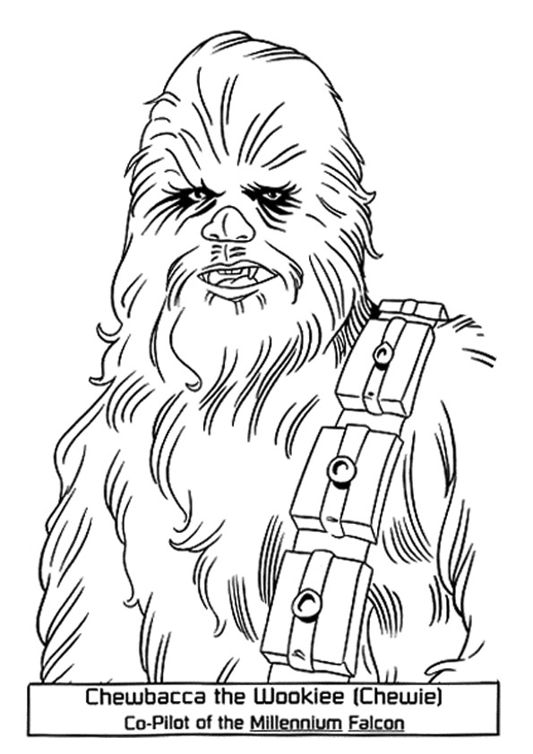 Chewbacca In Star Wars Coloring Page – Free Printable avec Star Wars Spot The Difference Pages Printable