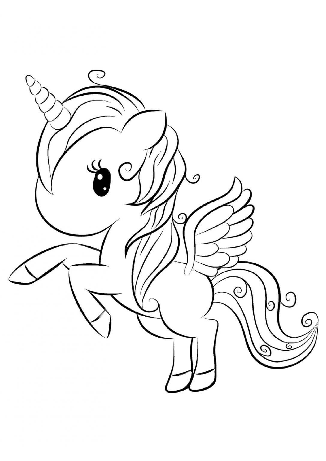 Coloriage De Licorne À Imprimer Gratuitement | Moncoloriage.fr avec Dessin Imprimer Licorne