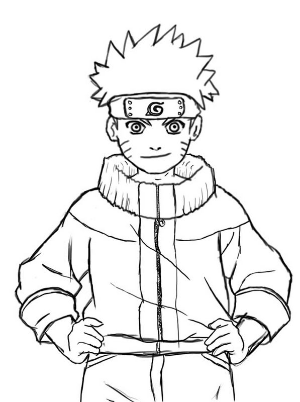 Coloriage De Naruto, Dessin Dessiner Naruto Facilement À serapportantà Naruto Avec Orbe Rourbillonant Dessin