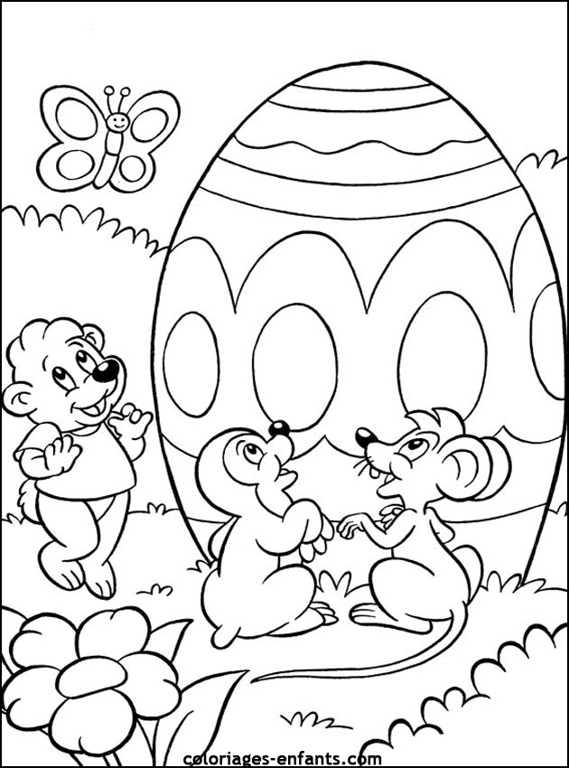 Coloriage De Pâques À Imprimer Sur Coloriages-Enfants encequiconcerne Labyrinth Deefficile De Paques