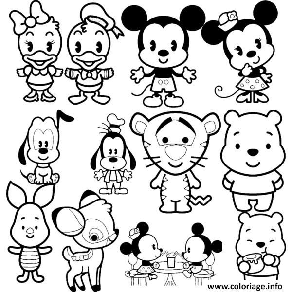 Coloriage Disney Cuties Tsum Tsum Dessin À Imprimer avec Coloriage A Imprimer De Kawai