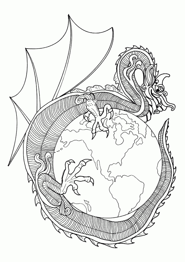 Coloriage Dragon Mandala Sur Hugolescargot à Information Sur Les Dragons Deau A Inprimer
