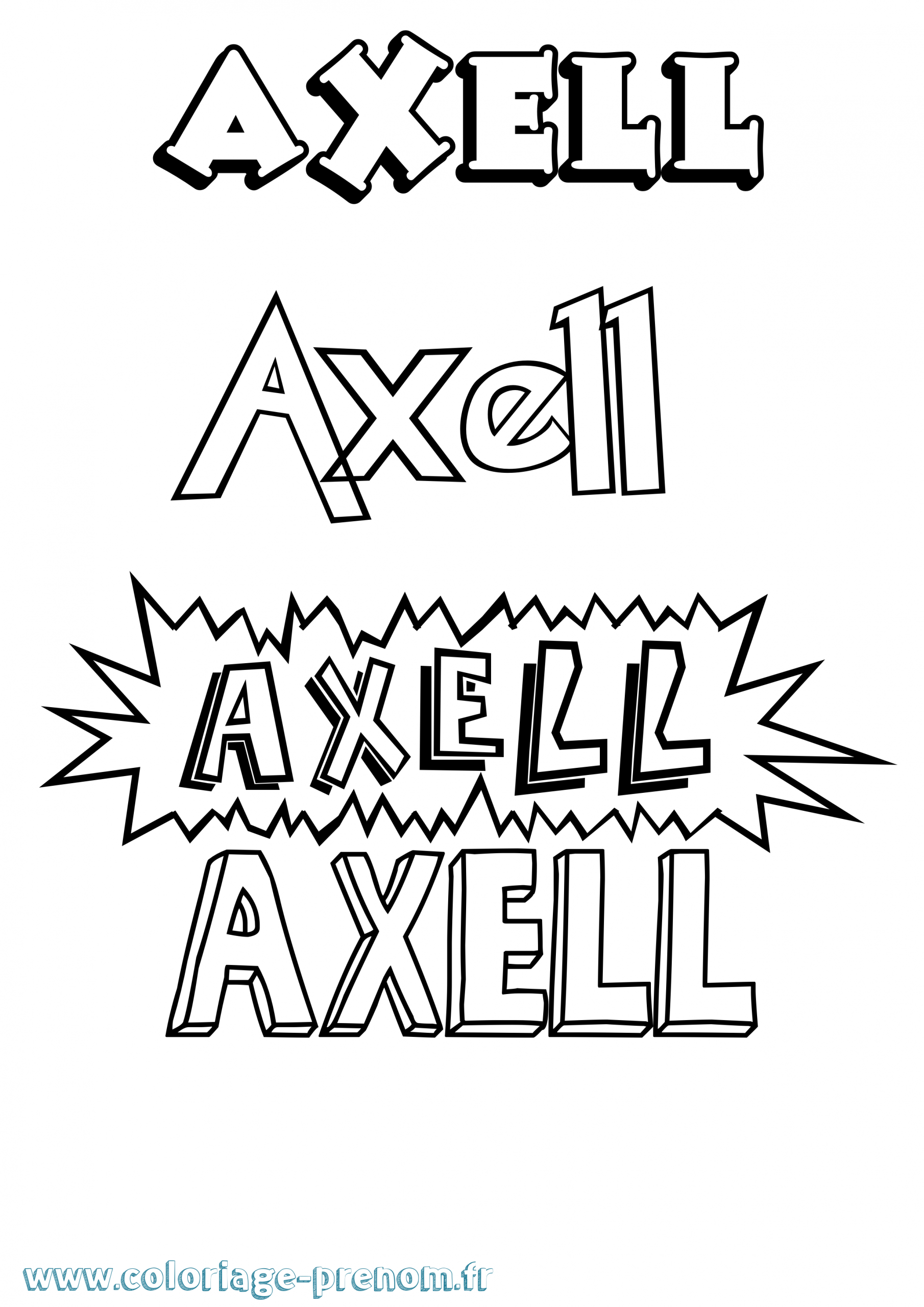 Coloriage Du Prénom Axell : À Imprimer Ou Télécharger intérieur Pracnom En Tag Imprimer