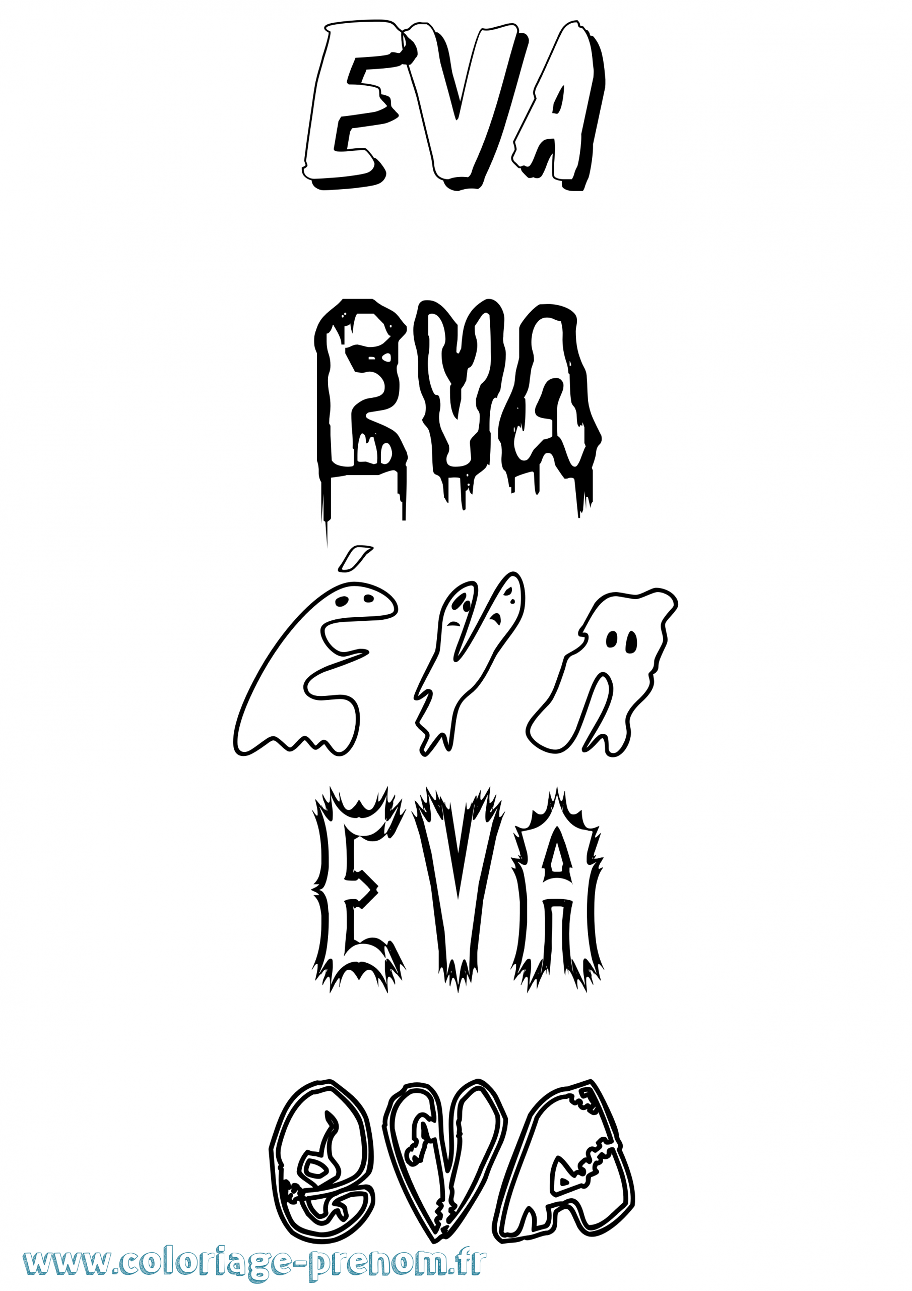 Coloriage Du Prénom Éva : À Imprimer Ou Télécharger Facilement à Dessins A Imprimer Eva Queen