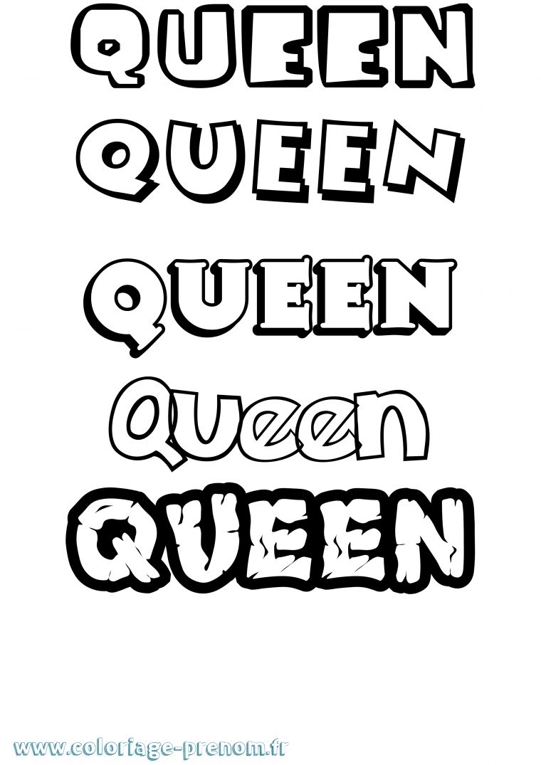 Coloriage Du Prénom Queen : À Imprimer Ou Télécharger tout Dessins A Imprimer Eva Queen