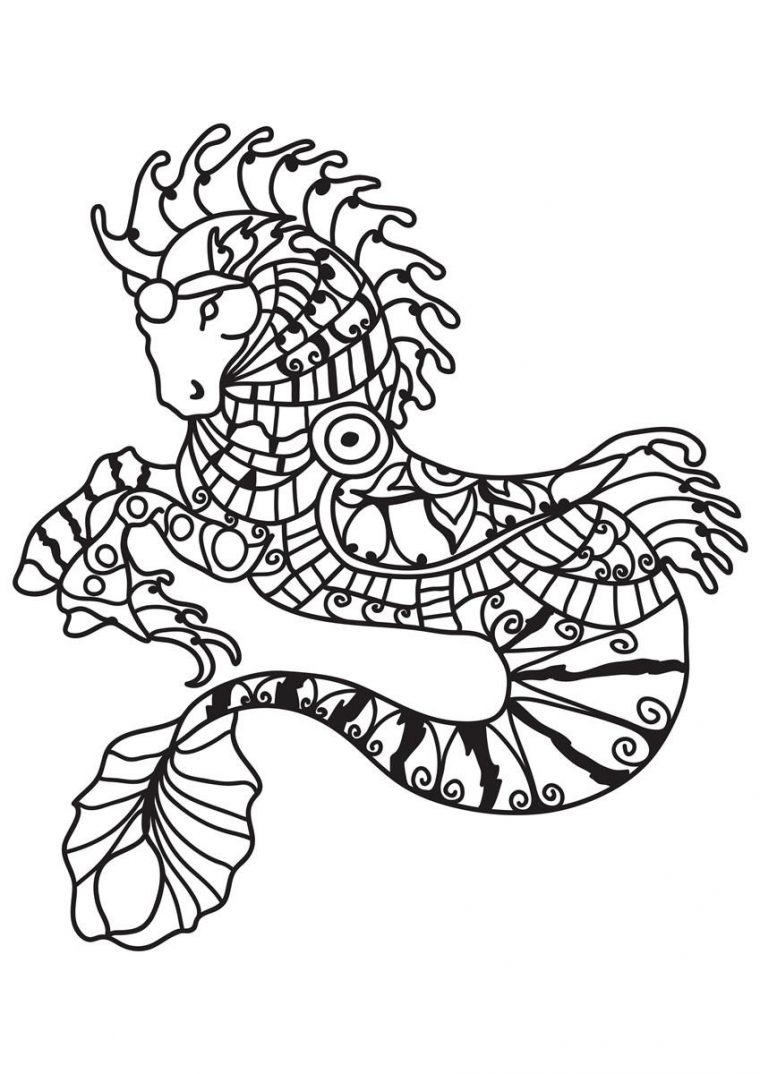 Coloriage Hippocampe – Coloriages Gratuits À Imprimer dedans Dessin De Evoli A Imprimer