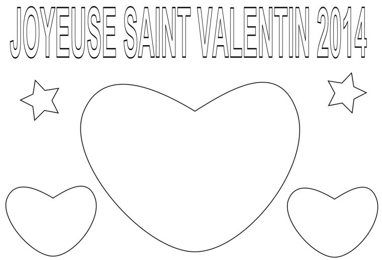 Coloriage Joyeuse Saint Valentin 2014 À Imprimer Et Colorier à Dessin A Numacro St Valentin A Imprimer