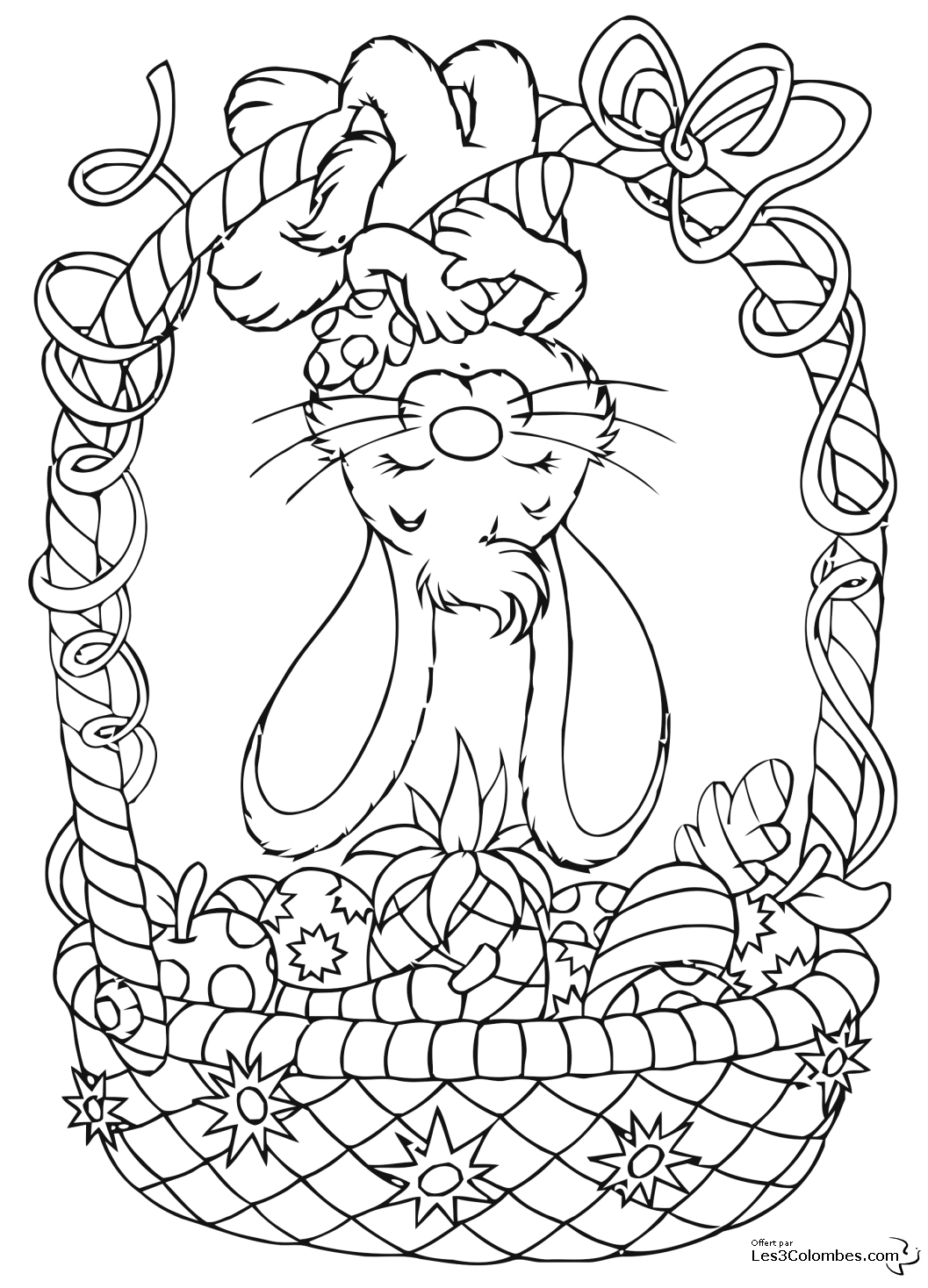 Coloriage Lapin De Paques A Imprimer 2 - Coloriage En intérieur
