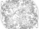 Coloriage - Mandala De Noël Avec Une Petite Fille, Des serapportantà Petit Mandala