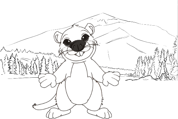 Coloriage Marmotte Montagne - Résultat De Recherche D dedans Marmotte Qui Dort Dessin