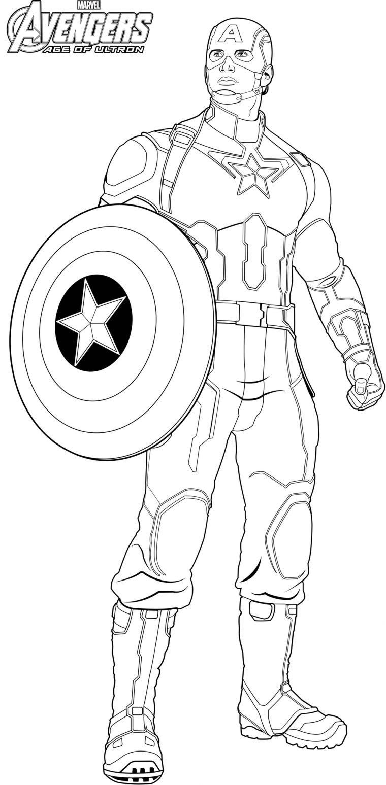 Coloriage Masque Captain America pour Masque A Colorier Avanger