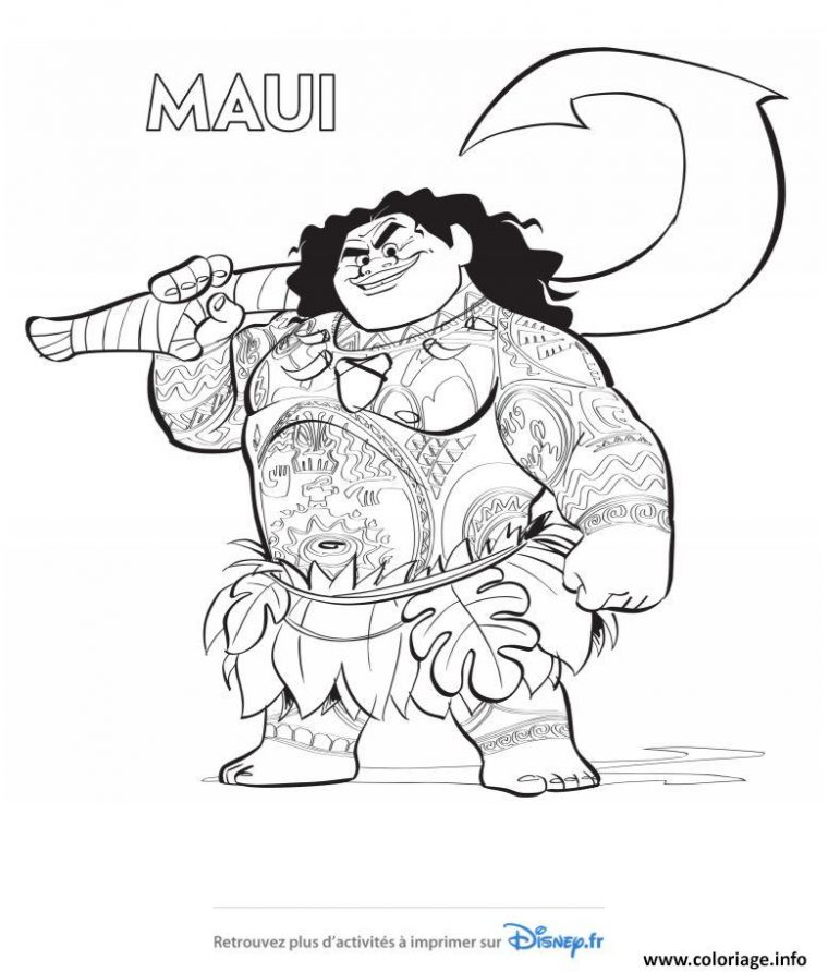 Coloriage Maui Du Film Disney Vaiana Dessin Vaiana Moana À pour Dessin A Imprimer Du Preno Eva