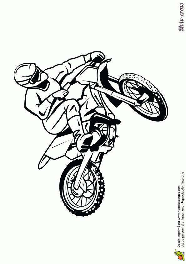 Coloriage Moto-Cross Sur Circuit, Page 9 Sur 12 Sur à Hugo L'Escargot Dessin Casque Moto